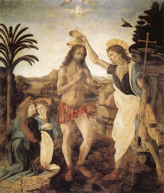 Andrea del Verrocchio The Baptism of Christ Germany oil painting art